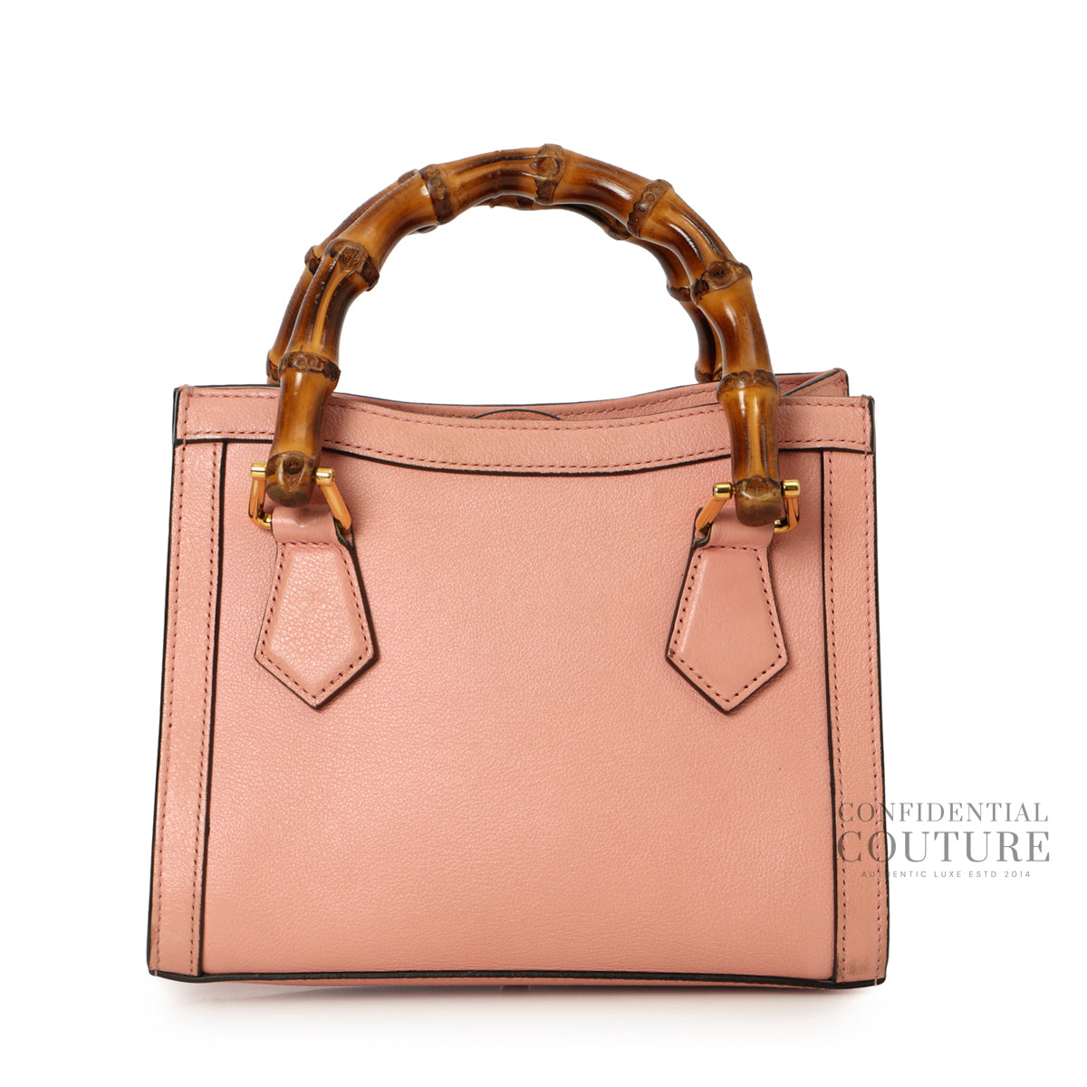 Diana Tote Light Pink Leather Top Handle Bag