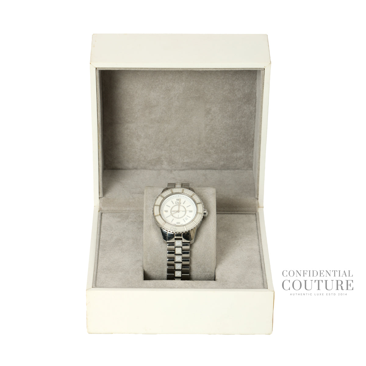 White Stainless Steel Christal CD113111 Women's Wristwatch | 33 MM