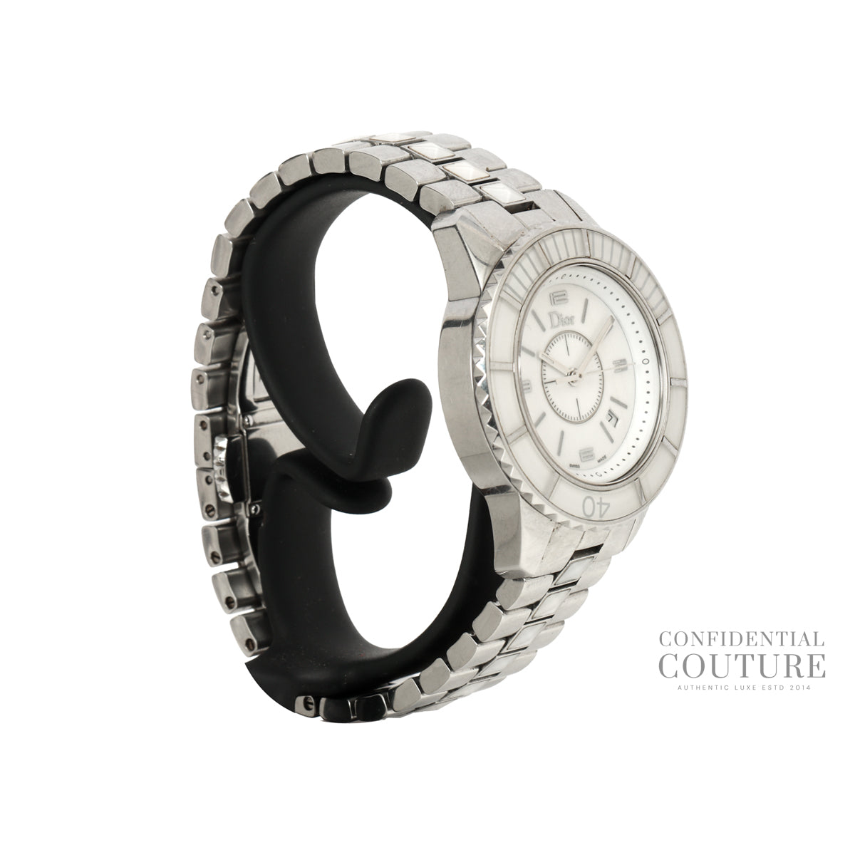 White Stainless Steel Christal CD113111 Women's Wristwatch | 33 MM