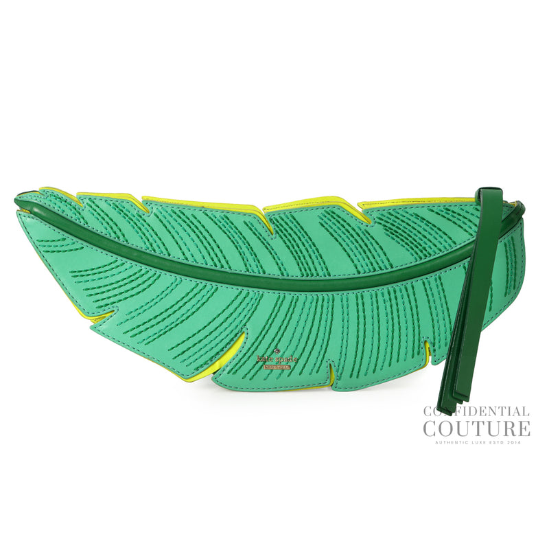 Pre-loved Kate Spade New York Flights of Fancy Banana Leaf Clutch
