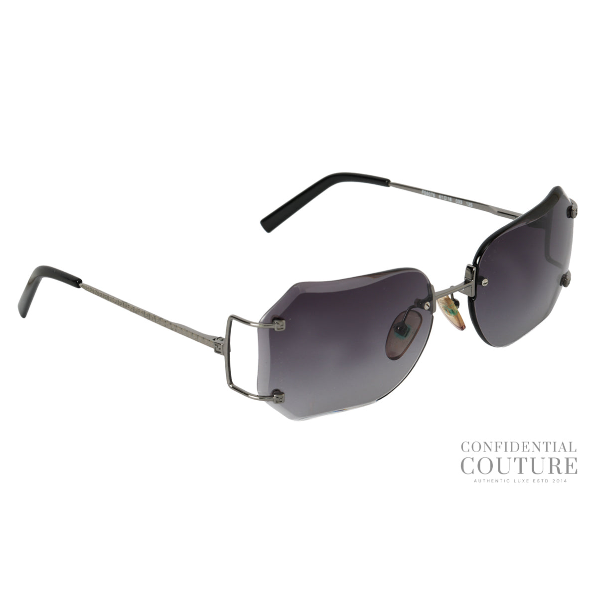 Women Metal Black Rectangle Sunglasses