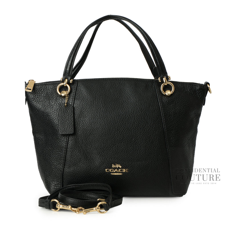 Black Leather Kelsey Satchel