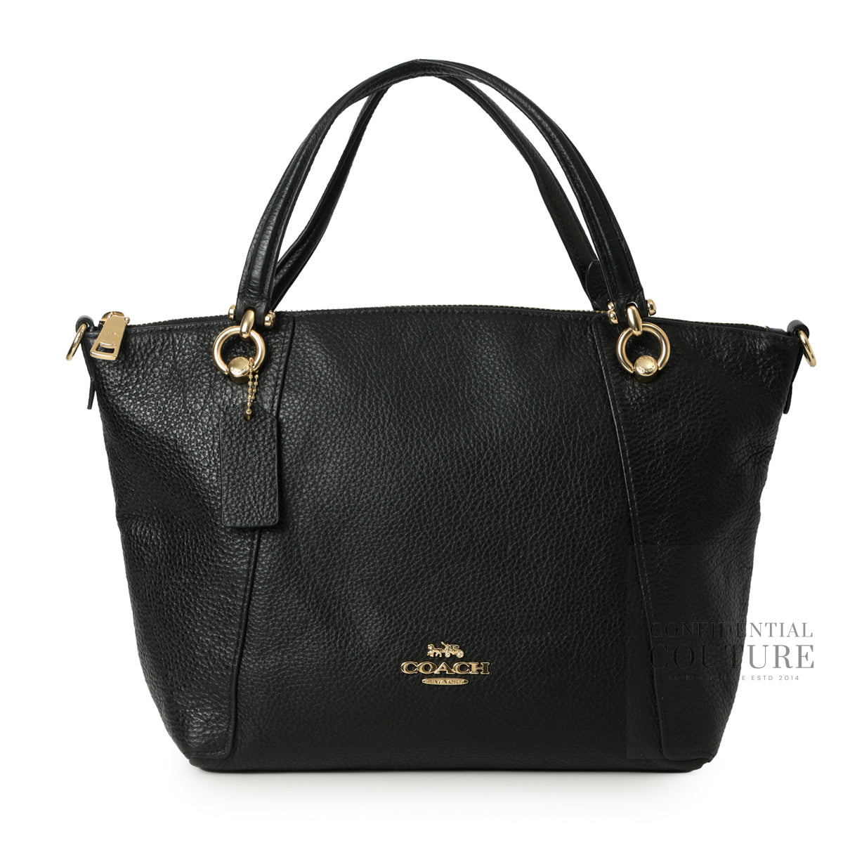 Black Leather Kelsey Satchel