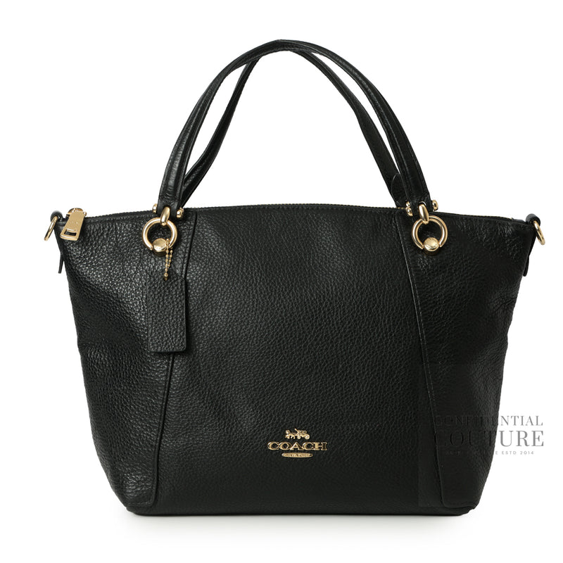 Black Leather Kelsey Satchel