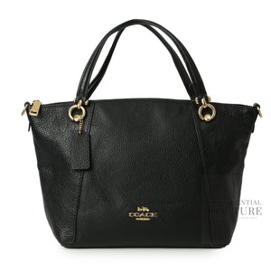 Black Leather Kelsey Satchel