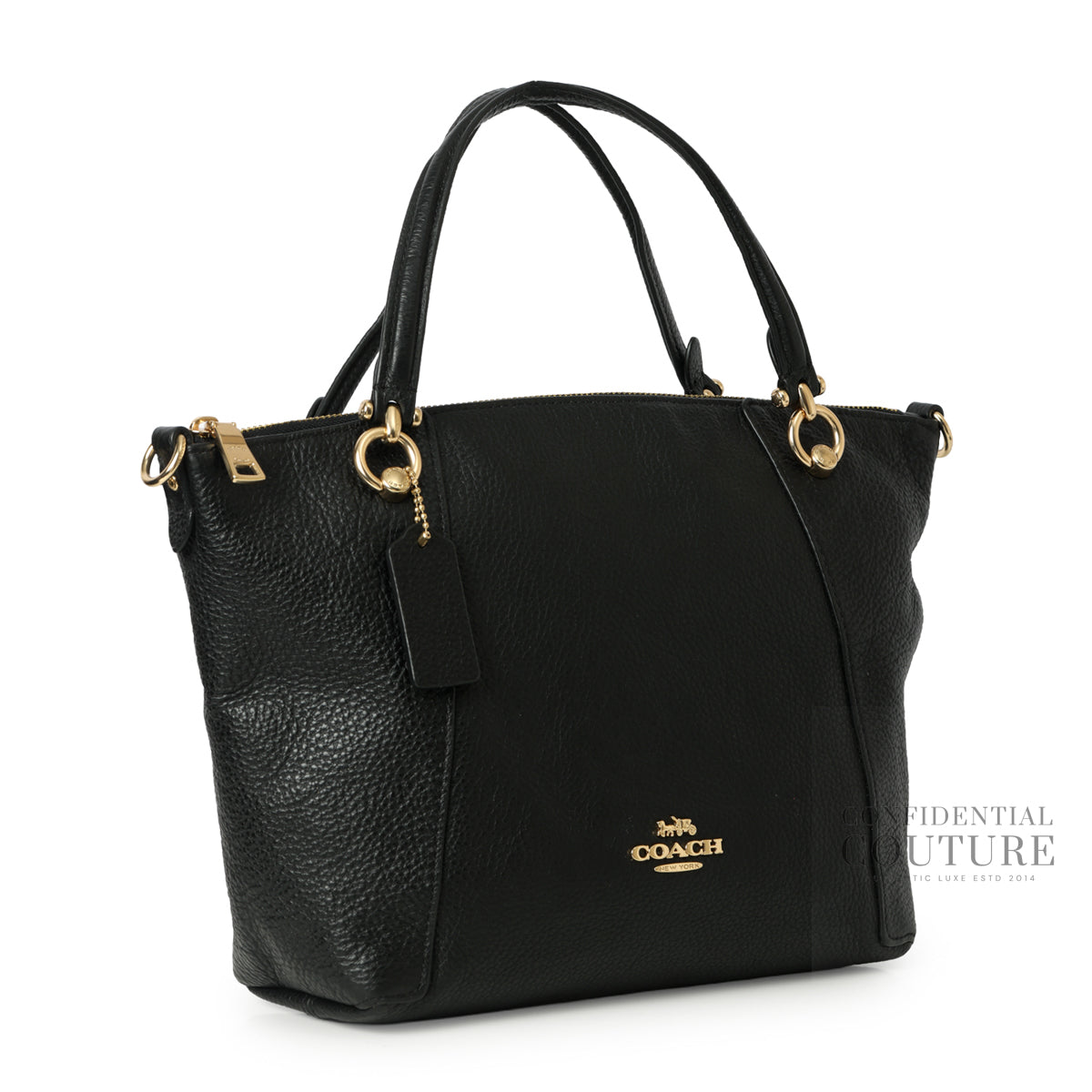 Black Leather Kelsey Satchel