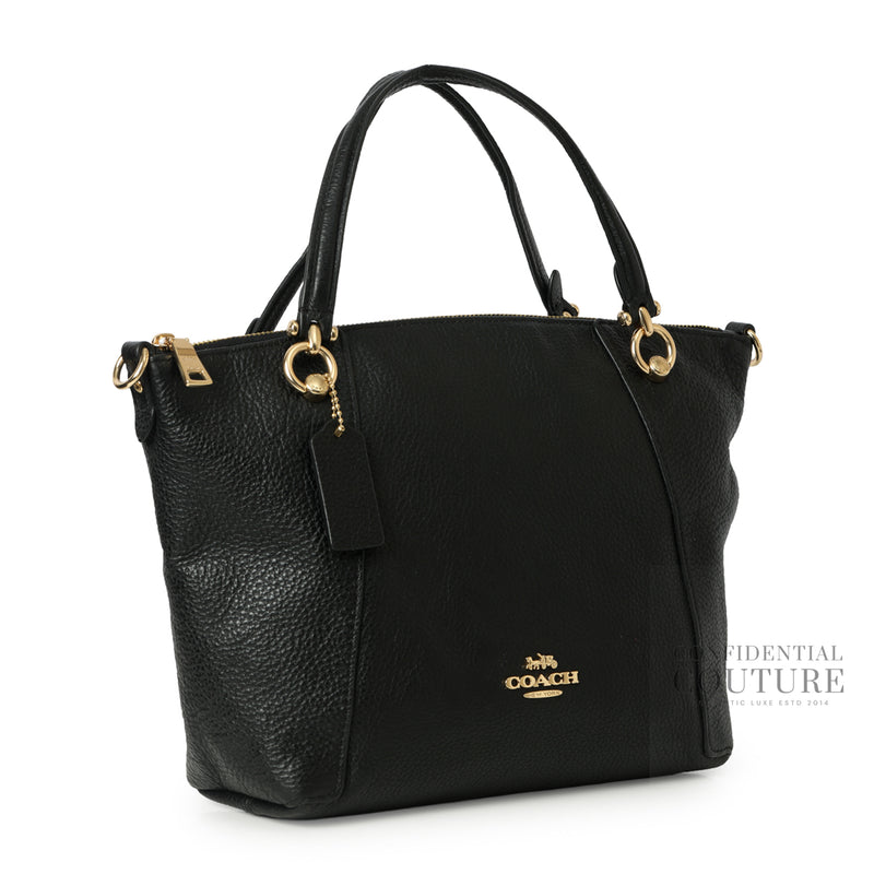 Black Leather Kelsey Satchel