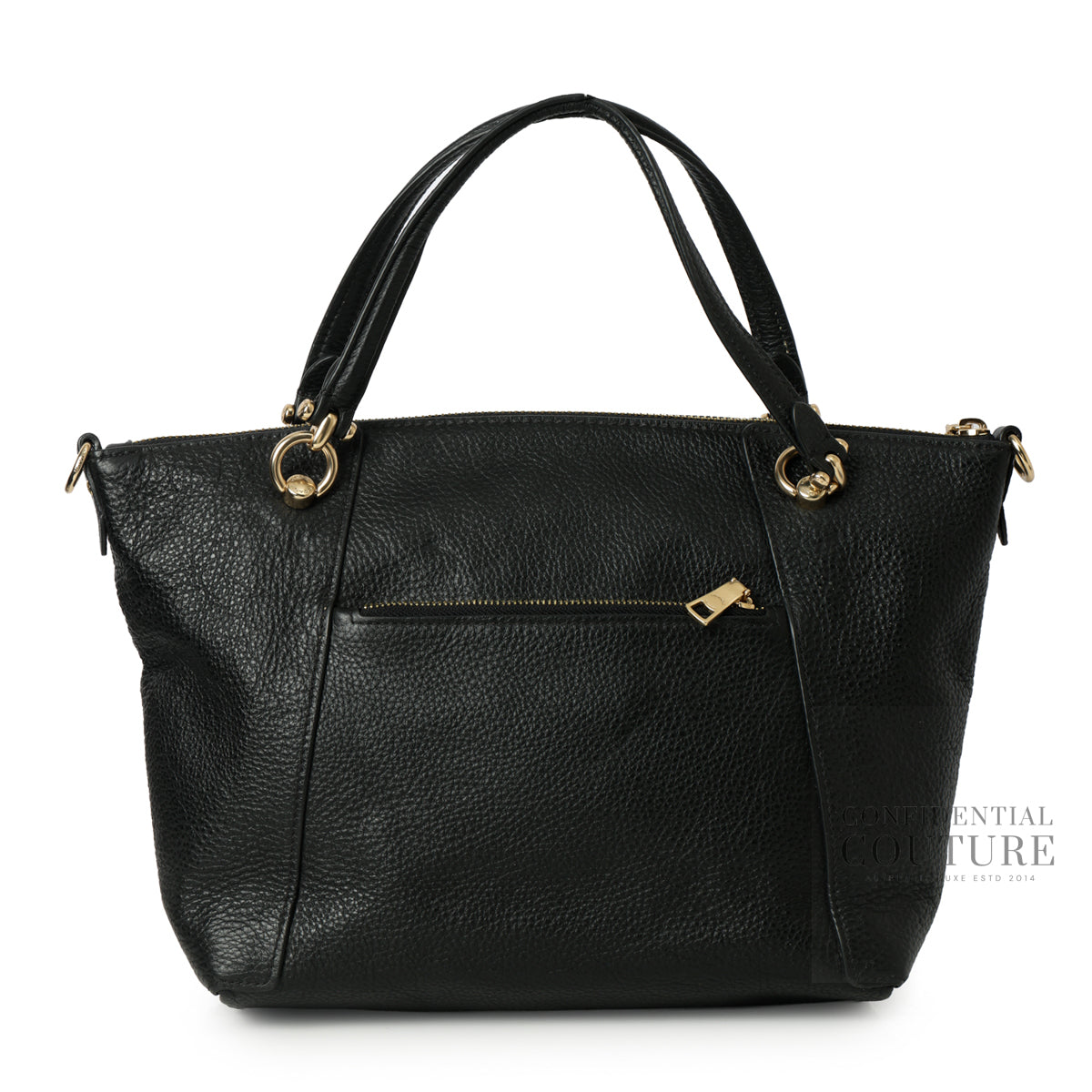 Black Leather Kelsey Satchel