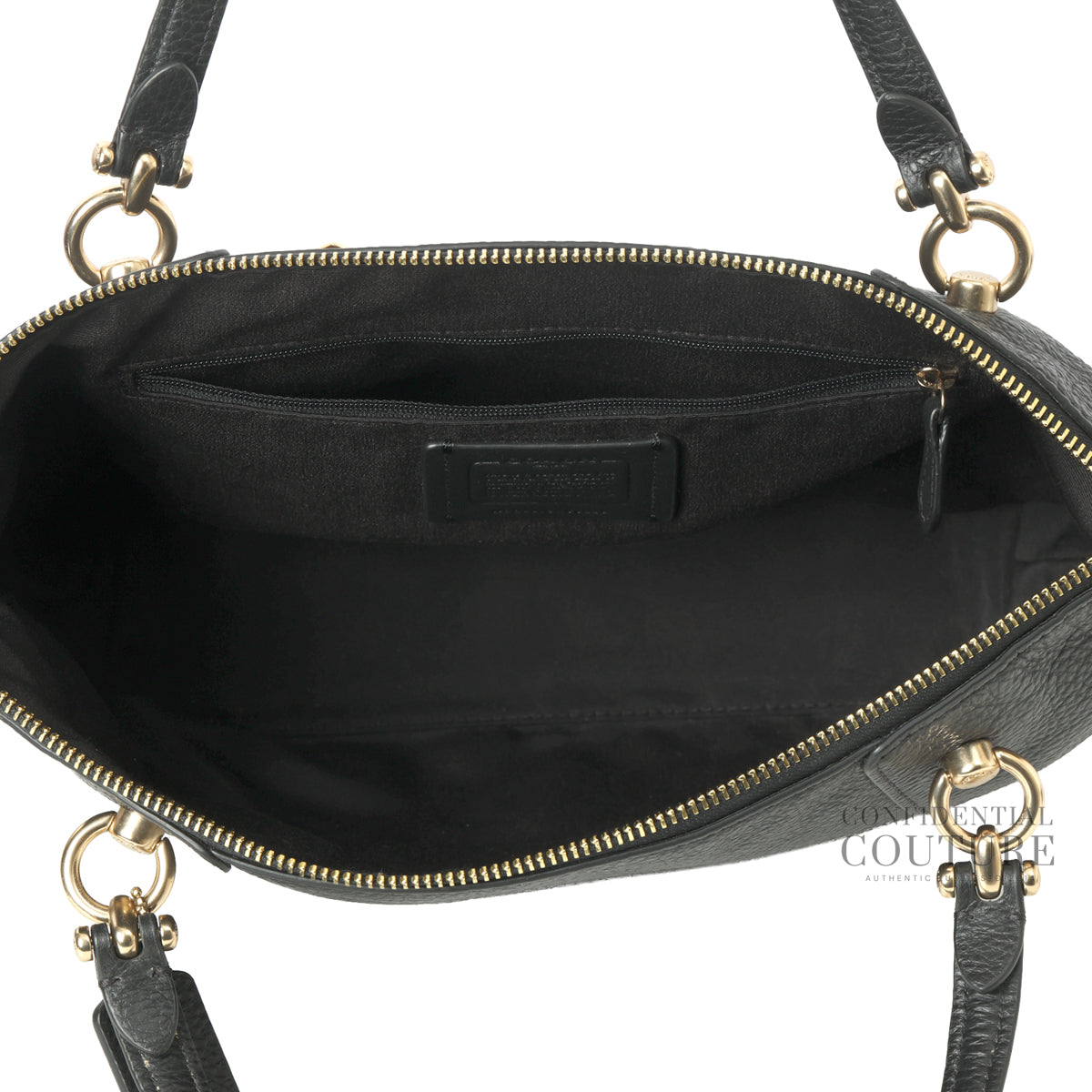 Black Leather Kelsey Satchel