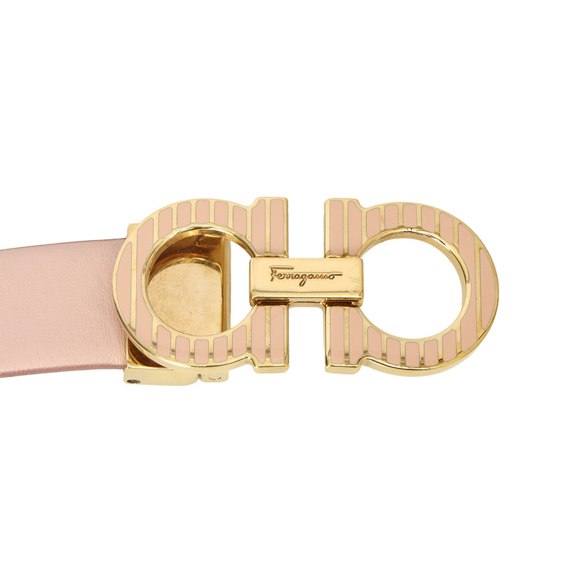 Pink Gancini Adjustable Belt for Women 32"