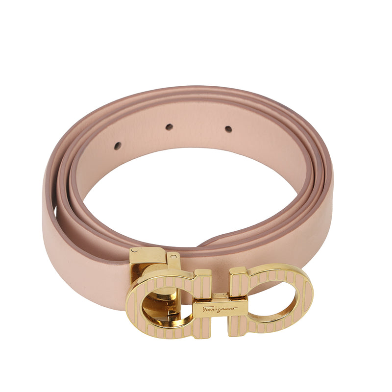 Pink Gancini Adjustable Belt for Women 32"