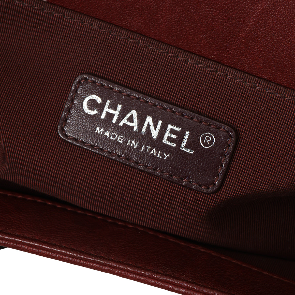 Maroon Medium Studded Distressed Leather Boy Bag