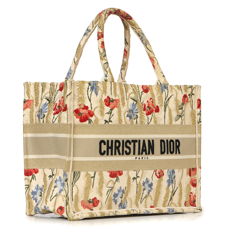 Women Christian Dior 2020 Medium Hibiscus Multicolor Book Tote