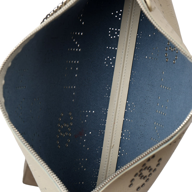 Beige Eyelet Clutch One Size