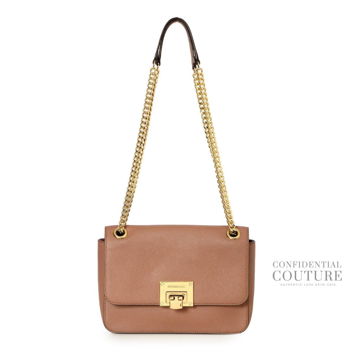 Tina Dusty Pink Small Leather Shoulder Flap Bag