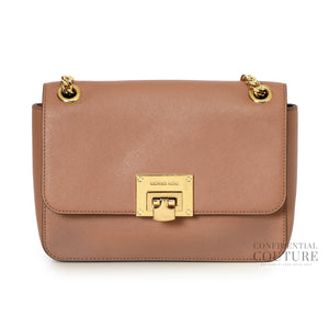 Tina Dusty Pink Small Leather Shoulder Flap Bag