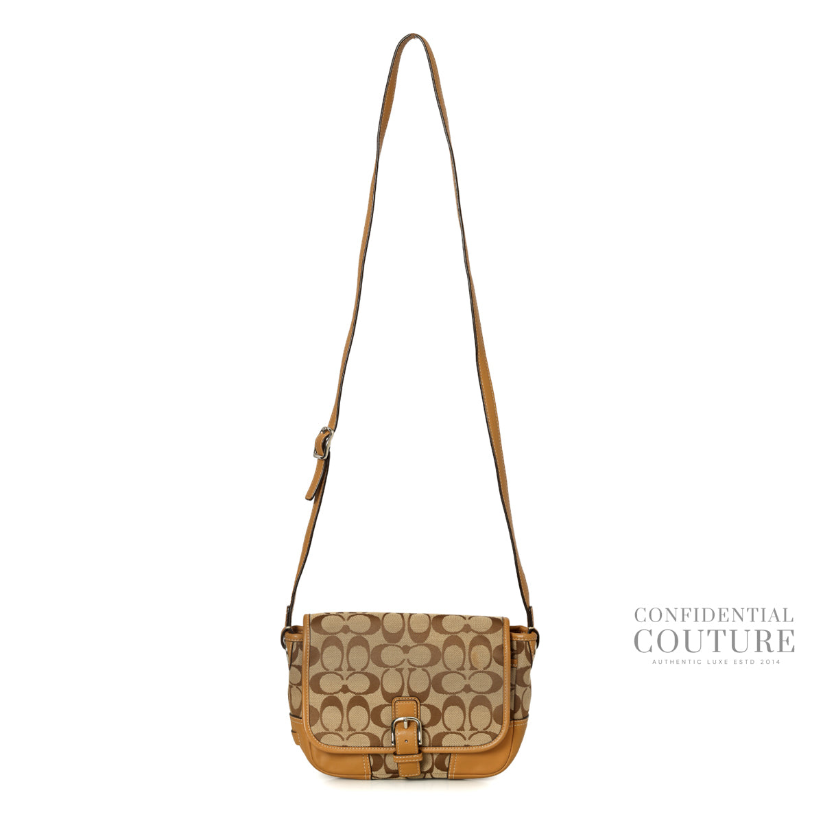 Signature Soho Canvas Flap Crossbody Bag