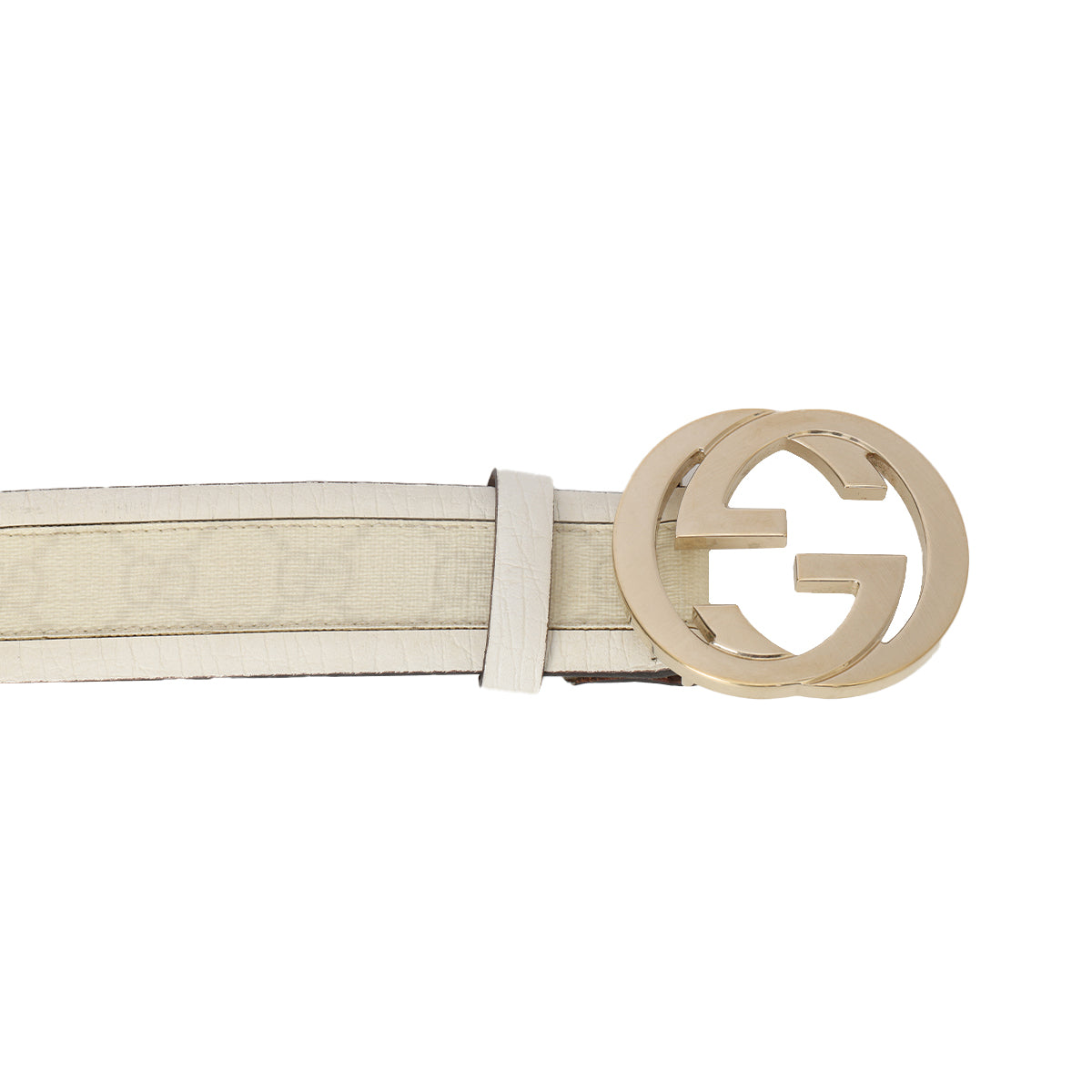 White Incrocio Interlocking GG Belt
