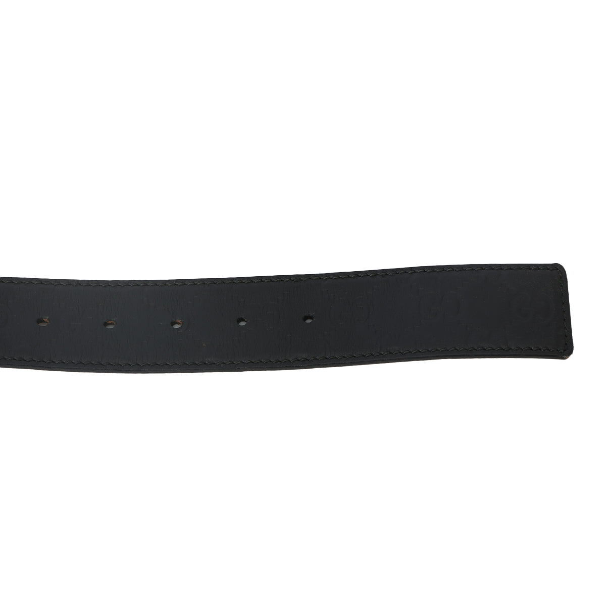 Black Incrocio Guccissima Interlocking GG Belt