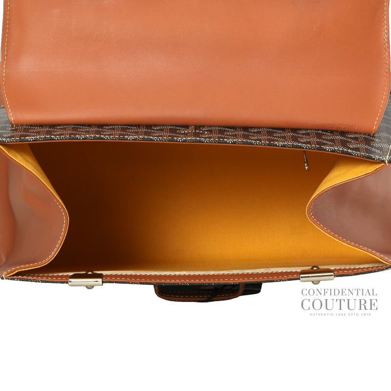 Saigon Structure MM Black & Tan Top Handle Bag