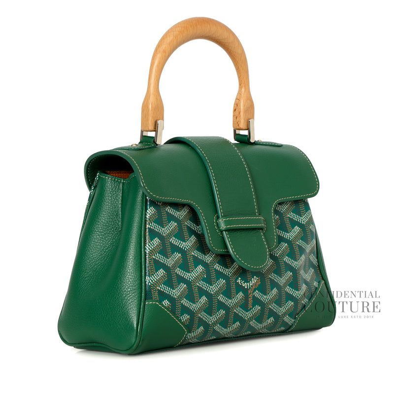 Pre-loved Goyard Saigon Souple Green Mini Bag