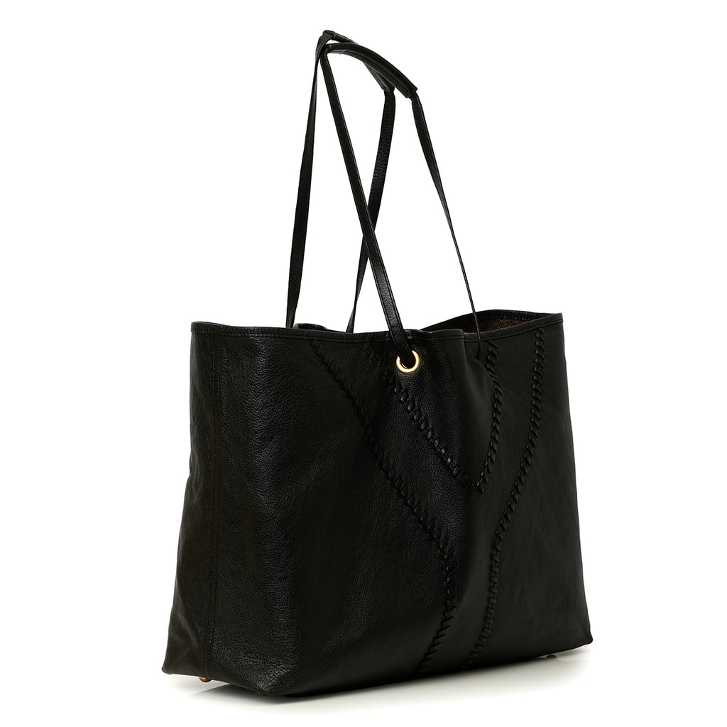 Shop Pre-Owned Yves Saint Laurent Metallic Brown Reversible Neo
