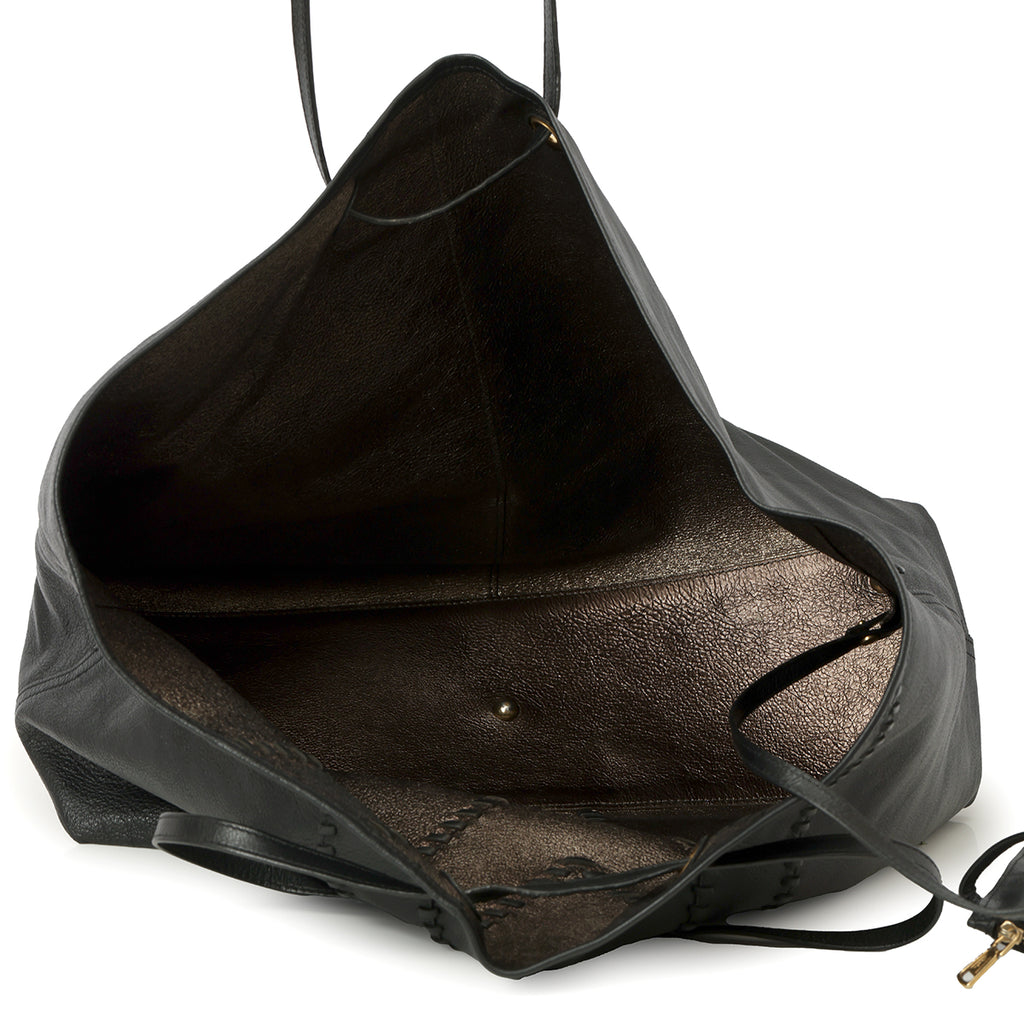 Shop Pre-Owned Yves Saint Laurent Metallic Brown Reversible Neo