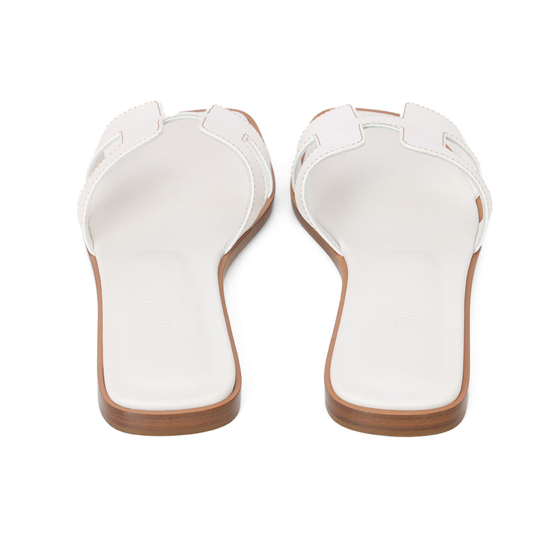 Hermes Blanc Oran Sandals EU 37 | US 6.5 | UK 4