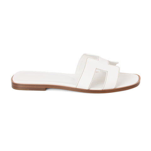 Hermes Blanc Oran Sandals EU 37 | US 6.5 | UK 4