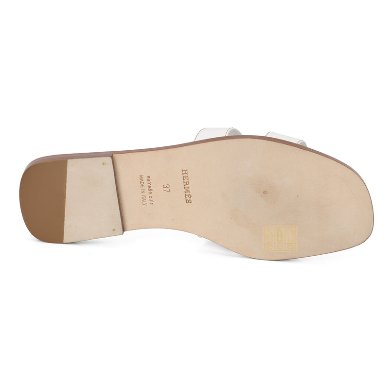 Hermes Blanc Oran Sandals EU 37 | US 6.5 | UK 4