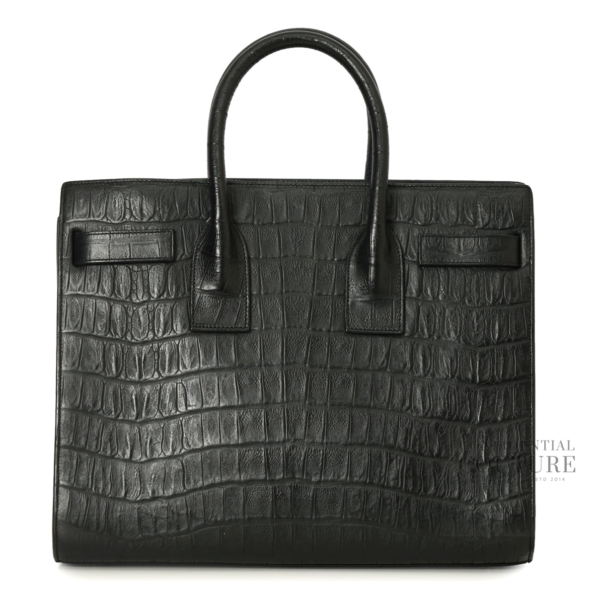 Sac De Jour Crocodile Embossed Leather Small Tote Bag
