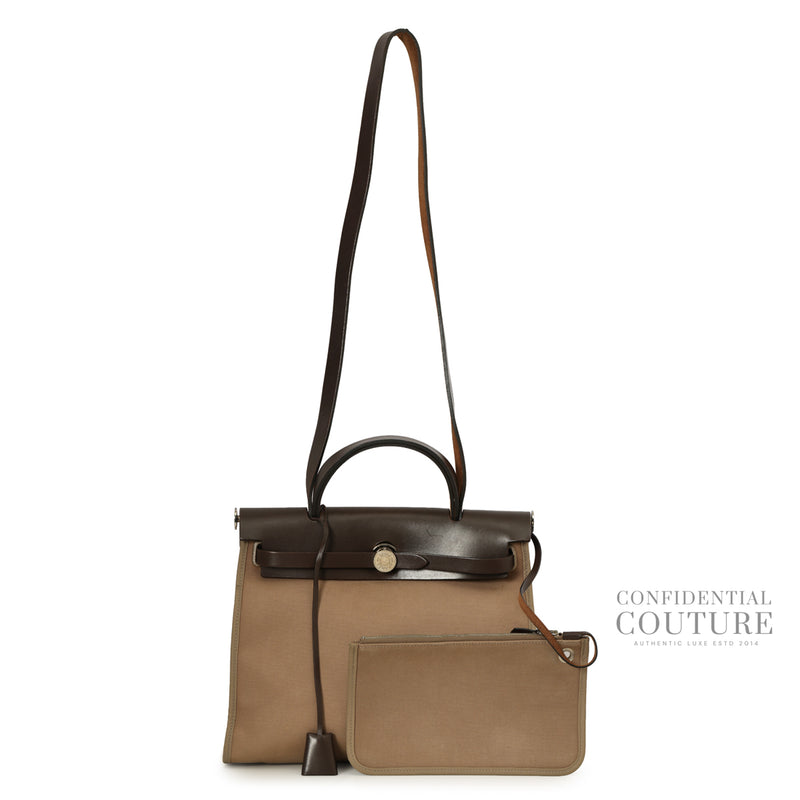 Hermes Herbag Zip 31 Étoupe / Ébène Bag