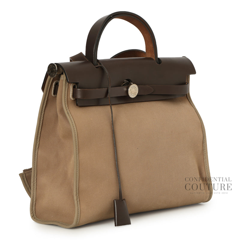 Women Hermes Herbag Zip 31 Étoupe / Ébène Bag