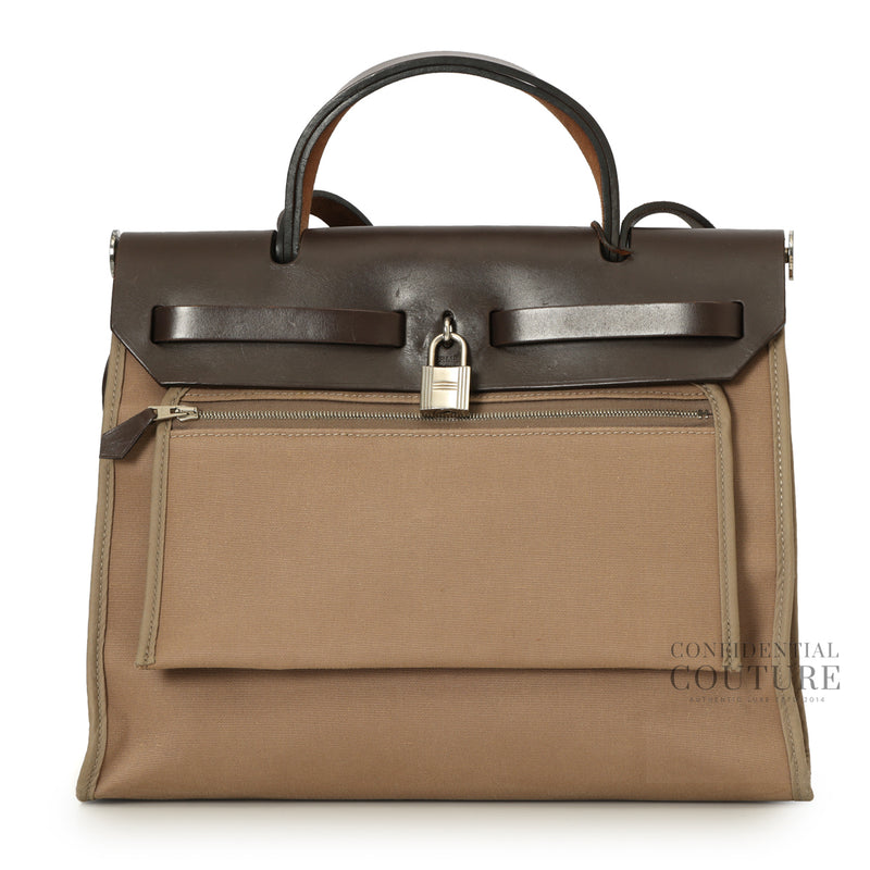 Women hermes herbag zip 31 étoupe ébène bag price