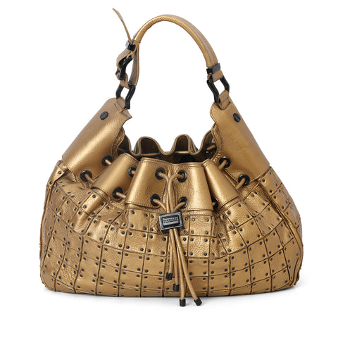 Gold Leather Prorsum Runway Studded Warrior Hobo Bag