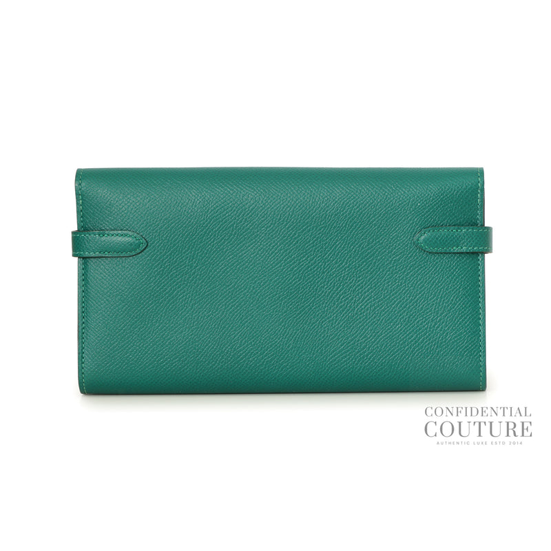 Kelly Classique To Go Wallet Vert Jade GHW | Restored | 2018