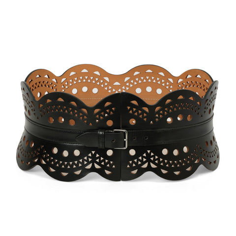 Shop Preloved Alaïa Néo Bustier Perforated Calfskin Waist
