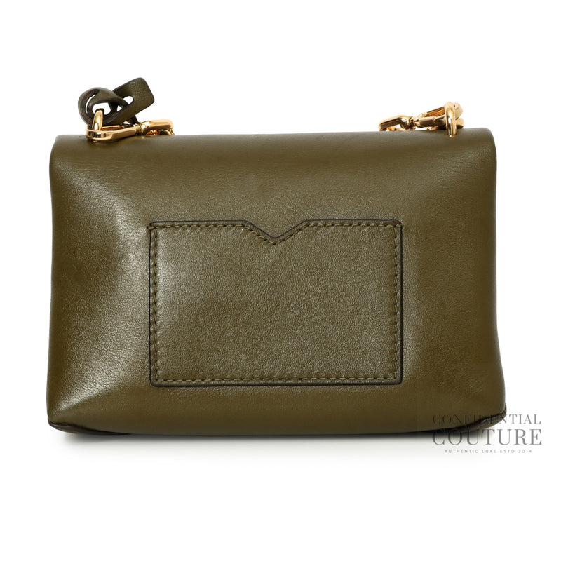 Women Michael Kors Olive Cece Leather Shoulder Bag

