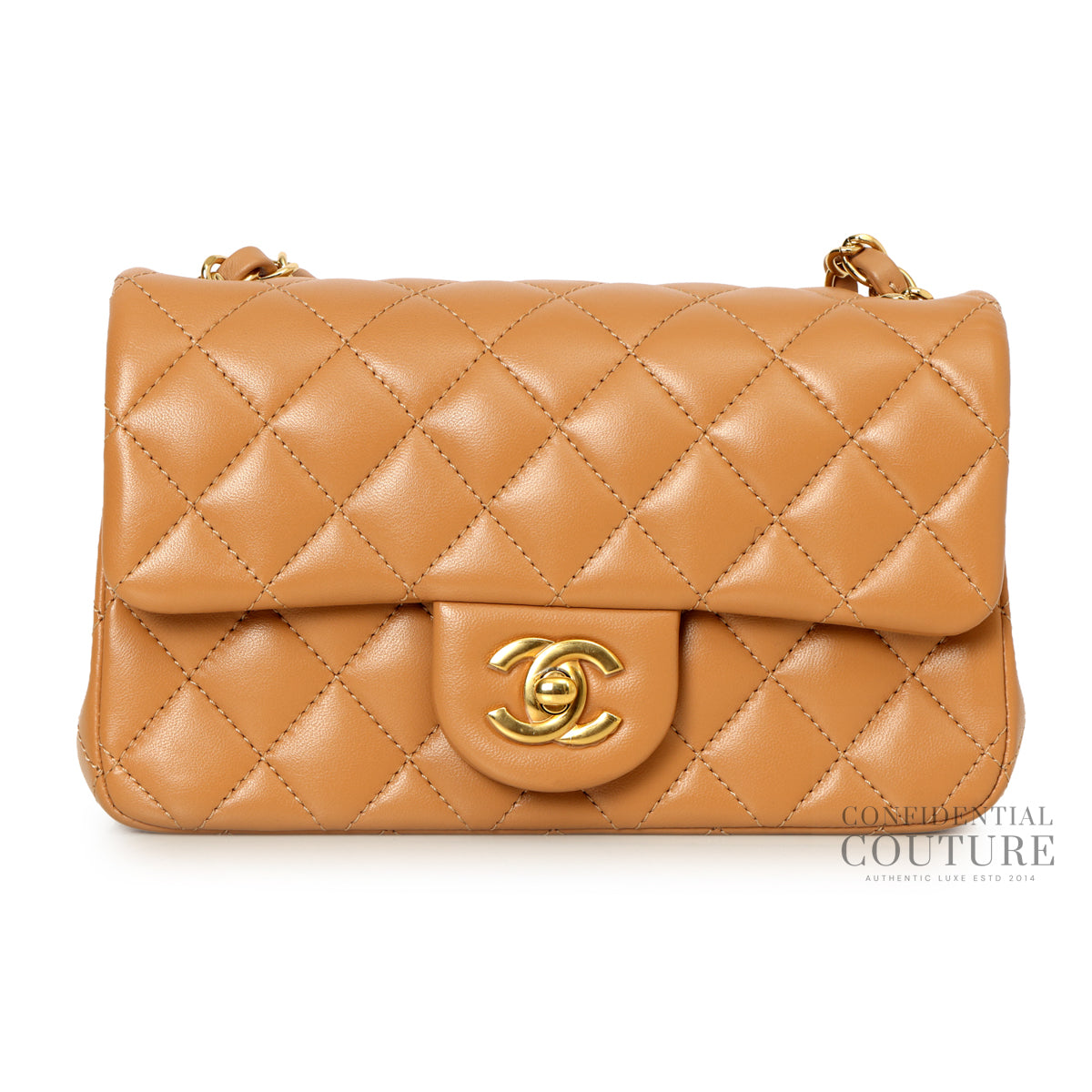 Caramel Classic Mini Flap Bag