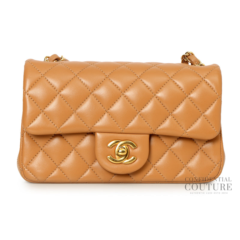 Caramel Classic Mini Flap Bag