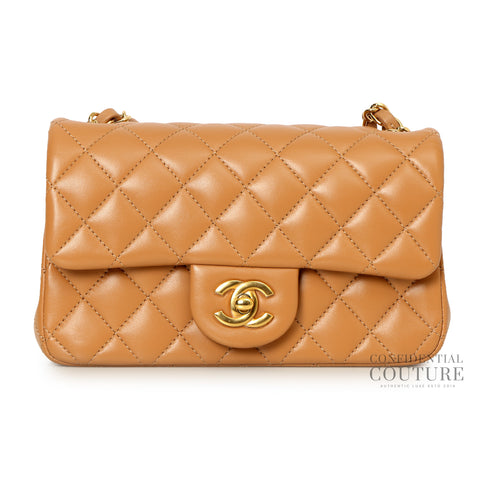 Caramel Classic Mini Flap Bag