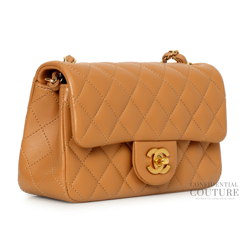 Caramel Classic Mini Flap Bag