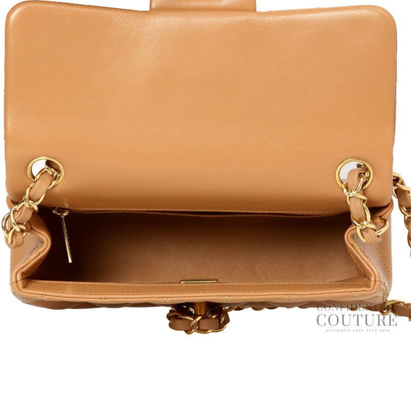 Caramel Classic Mini Flap Bag
