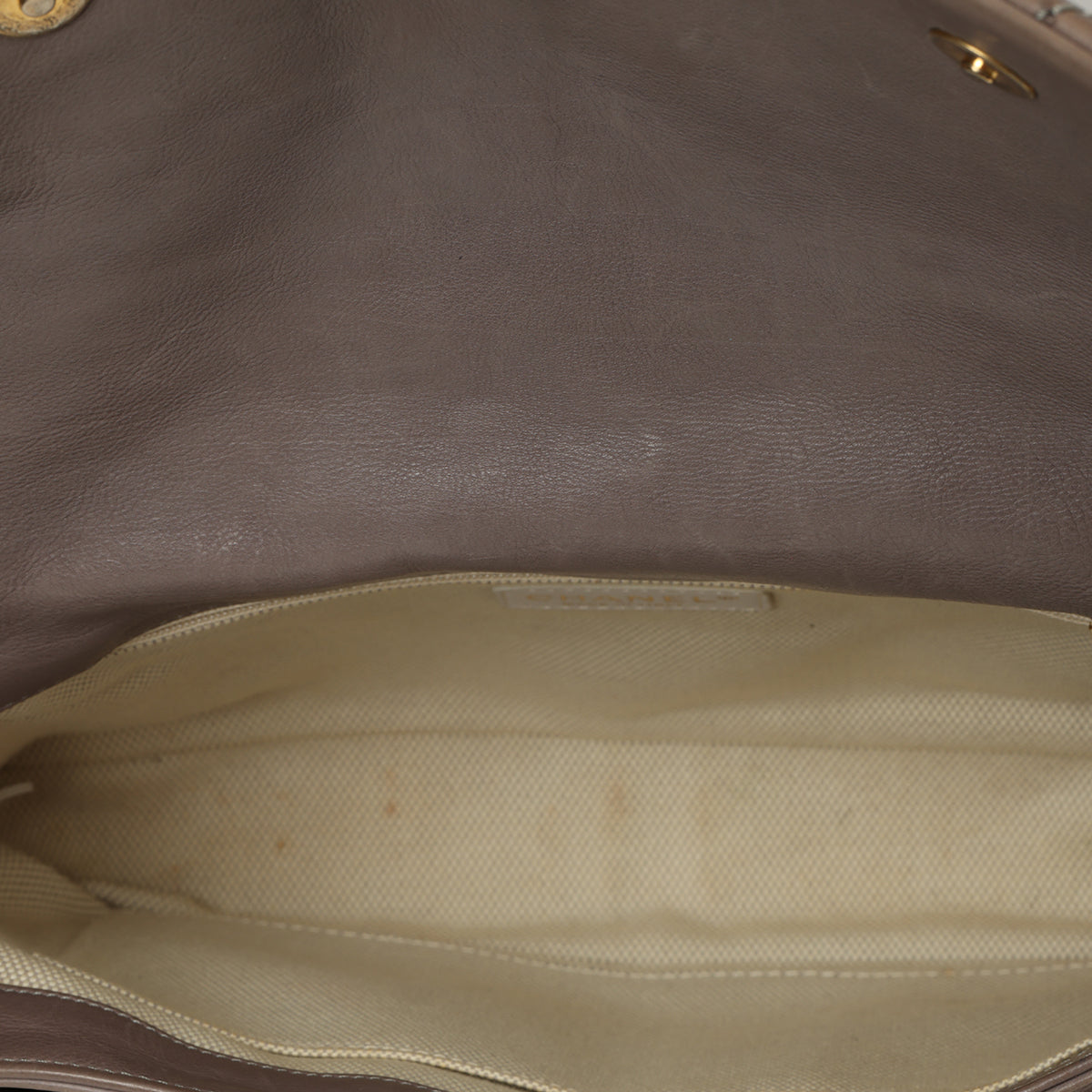 Maxi Leather Classic Flap Bag