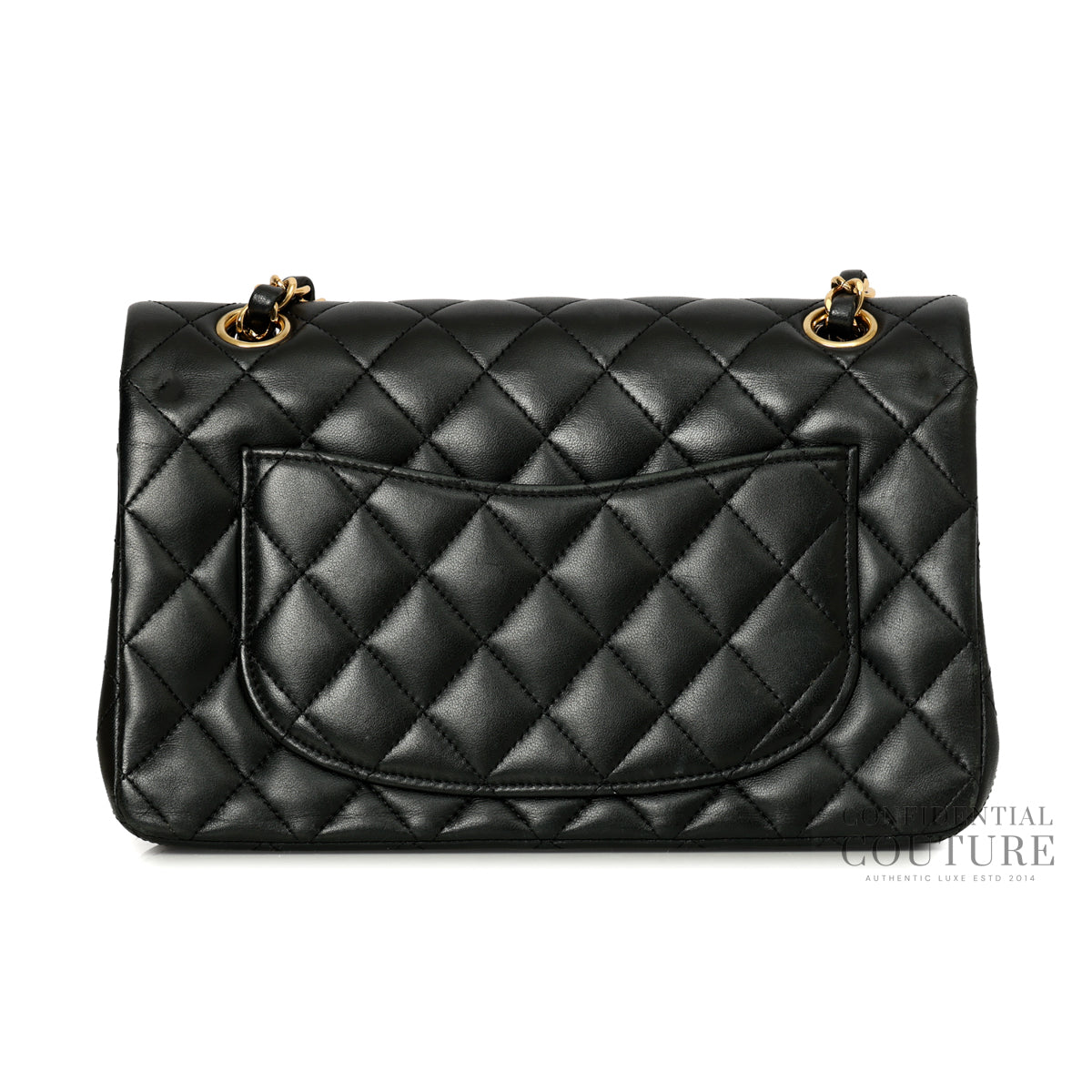 Black Small Classic Double Flap Lambskin Bag