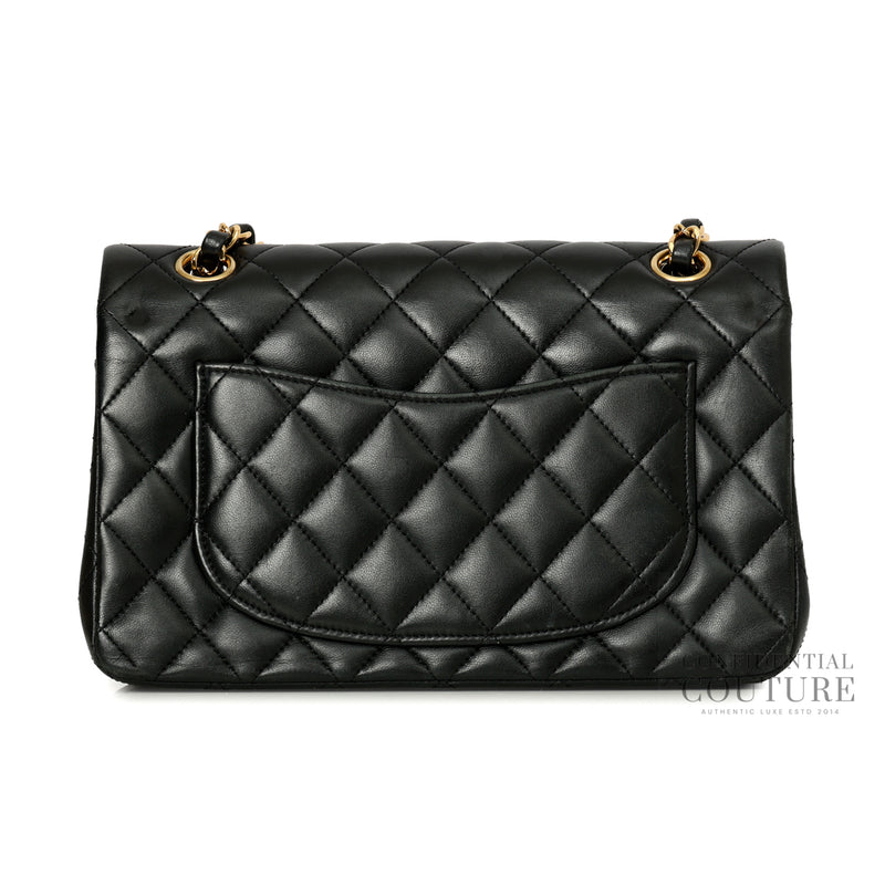 Black Small Classic Double Flap Lambskin Bag