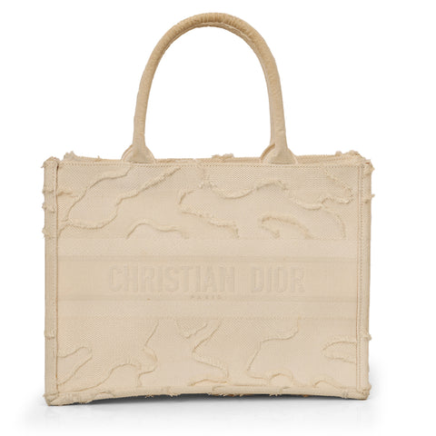 White Medium Camouflage Book Tote