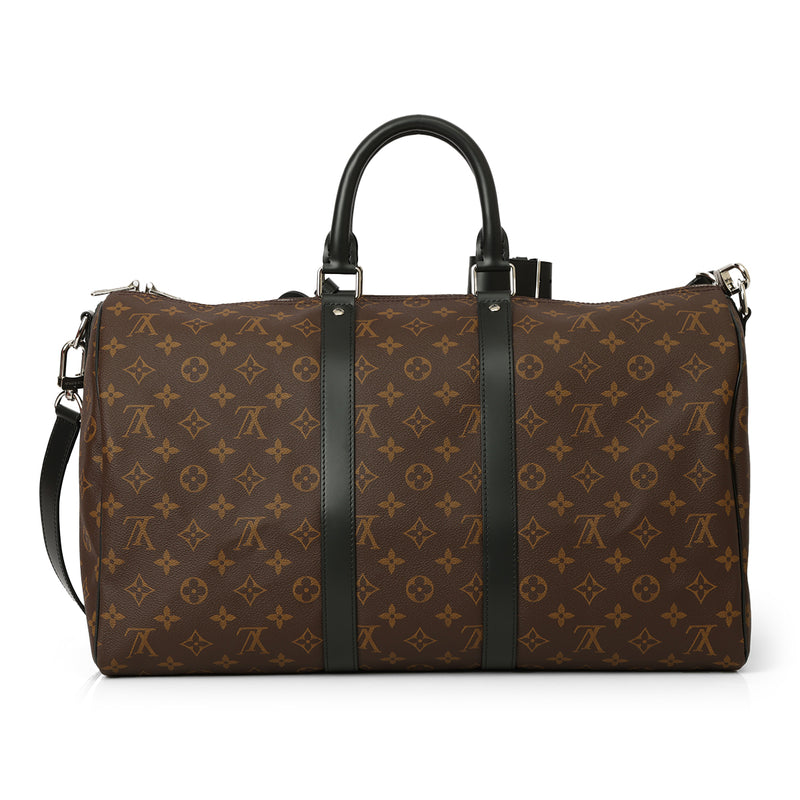 Black Monogram Canvas Keepall Bandouliere -45