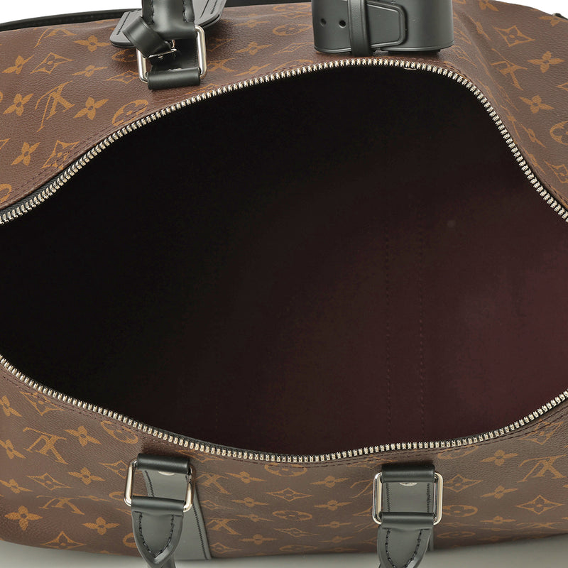 Black Monogram Canvas Keepall Bandouliere -45