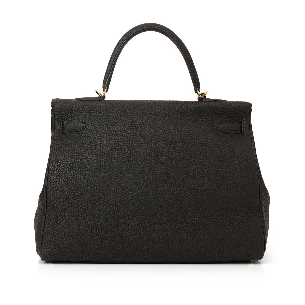 Kelly 35 Noir with Gold Hardware in Clemence Leather